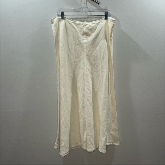 Eileen Fisher 100% Linen A-Line Midi White Minimalist Size XL Skirt - Picture 6 of 13